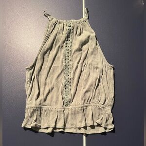 H&M Divided Light Green Halter Blouse with Lace